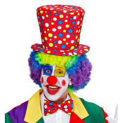 Klaunský set - červený motýlik a klobúk